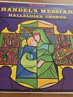 Handel's Messiah Vinyl Cover - Bold Purple & Green Artwork
